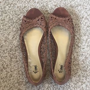 Fioni peep toe flats size 9
